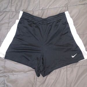 Nike Women's Athletic Shorts in Black with White Trim